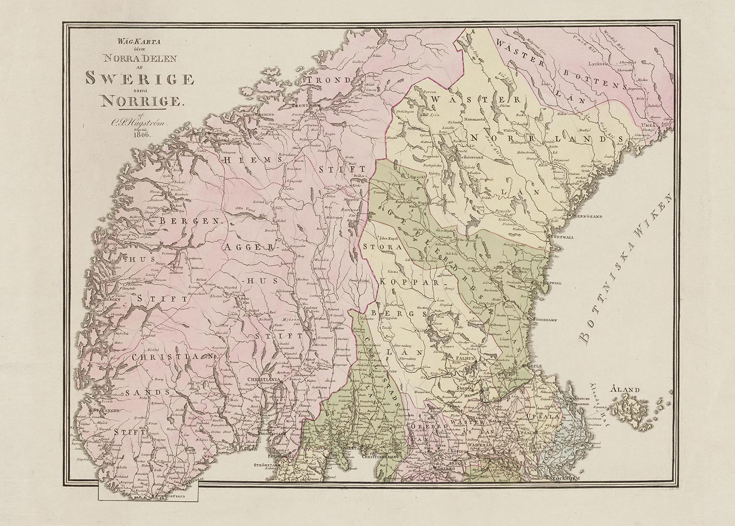 Vägkarta Sverige och Norge 1806 - Släktled
