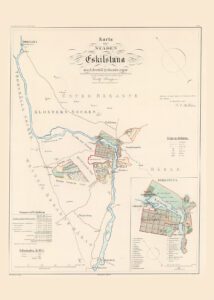 Historisk karta över Eskilstuna 1857