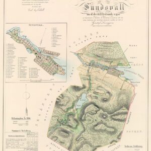 Historisk karta över Sundsvall 1857