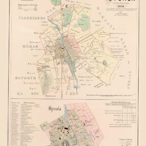 Historisk karta över Uppsala 1858