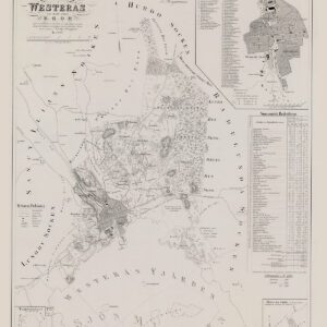 Historisk karta över Västerås 1854