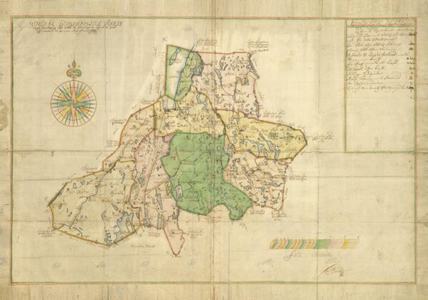 Historisk karta över Jönköpings län 1688