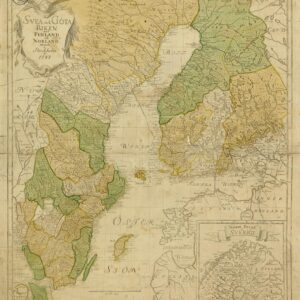 Historisk karta över Sverige och Finland 1747