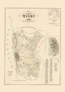 Historisk karta över Visby 1854