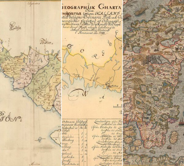 Historisk karta över södra delen av Sverige 1778