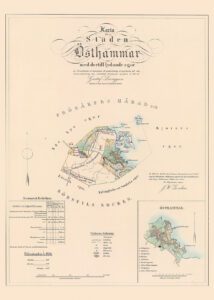 Historisk karta över Östhammar 1857