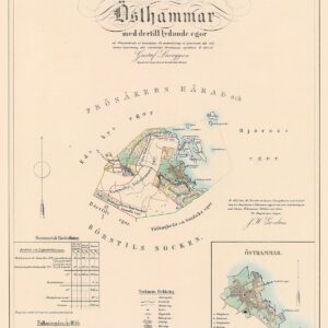 Historisk karta över Östhammar 1857