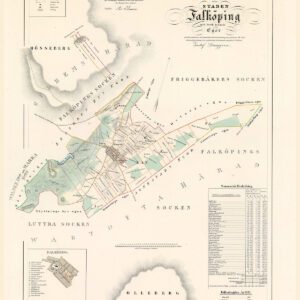 Historisk karta över Falköping 1855