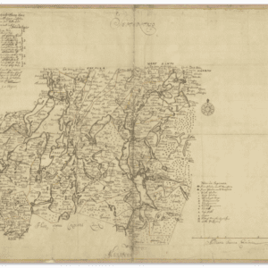Historisk karta över Ydre och Kinds härader i Östergötland 1660