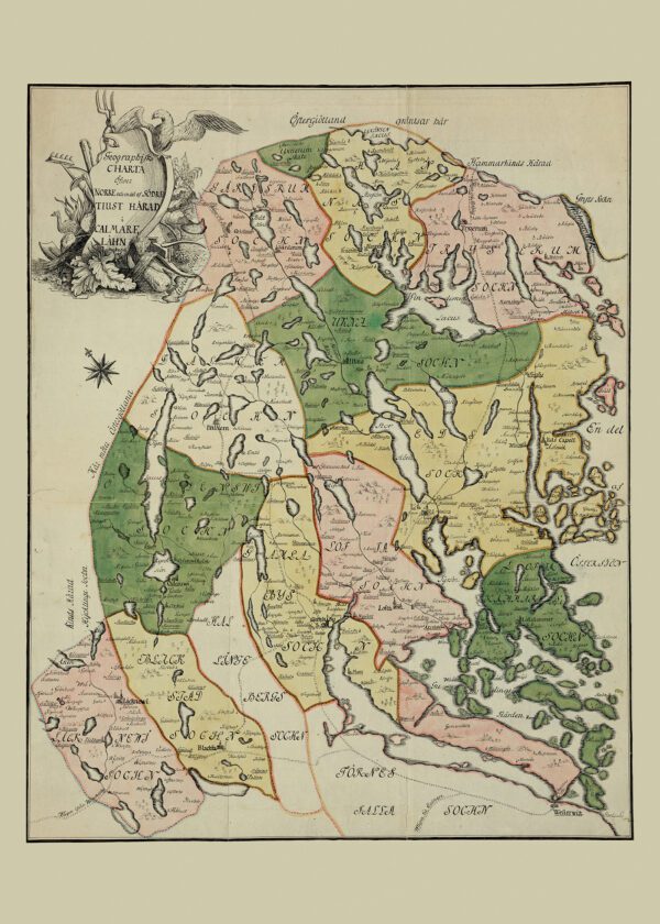 Historisk karta över Tjust härad