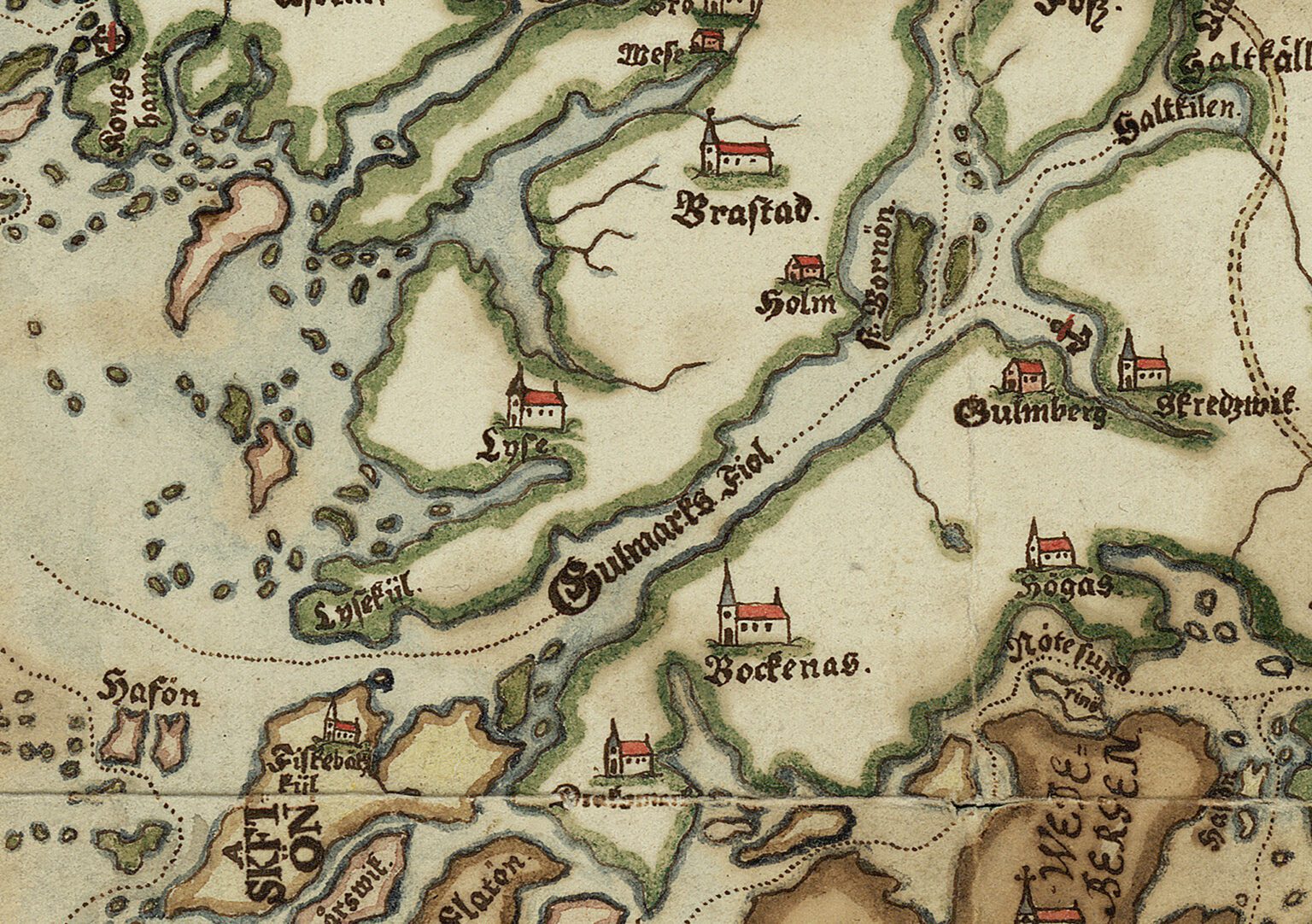 Karta över Bohuslän 1700-tal - Släktled