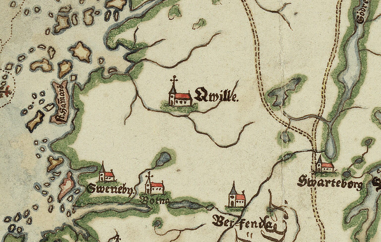 Karta över Bohuslän 1700-tal - Släktled