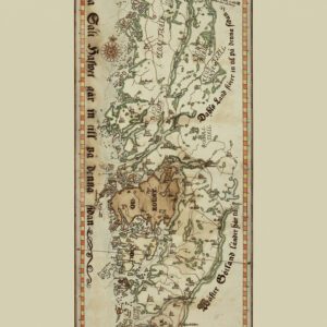 Historisk karta över Kungälv 1855