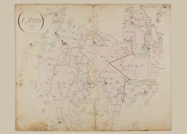 Historisk karta över Orust 1843