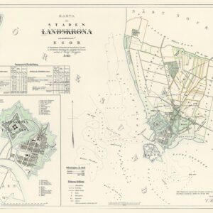 Historisk karta över Landskrona 1853