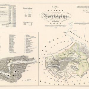 Historisk karta över Norrköping 1853