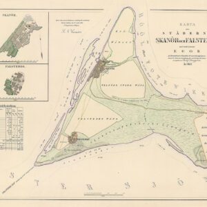 Historisk karta över Skanör och Falsterbo 1853