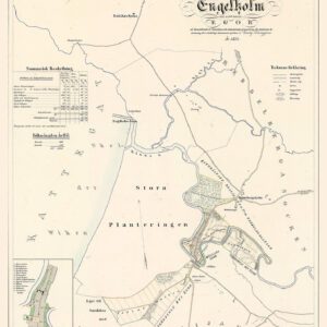 Historisk karta över Ängelholm 1854