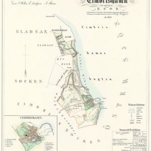 Historisk karta över Simrishamn 1854