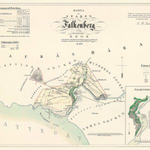 Historisk karta över Falkenberg 1855
