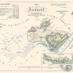 Historisk karta över Kungälv 1855