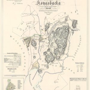 Historisk karta över Kungsbacka 1855