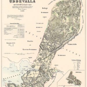 Historisk karta över Uddevalla 1855