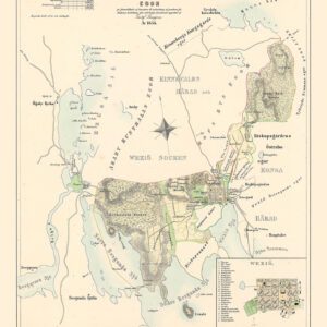 Historisk karta över Växjö 1855