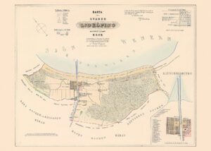 Historisk karta över Lidköping 1856