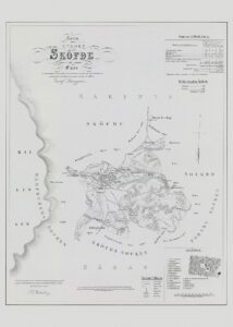 Historisk karta över Skövde 1856
