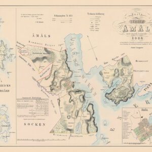 Historisk karta över Åmål 1857