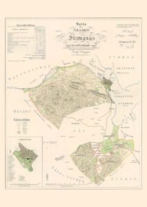 Historisk karta över Strängnäs 1857