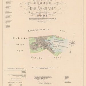 Historisk karta över Oskarshamn 1858