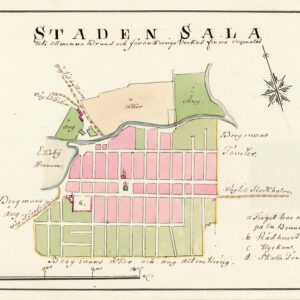 Historisk karta över staden Sala