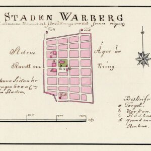 Historisk karta över staden Varberg