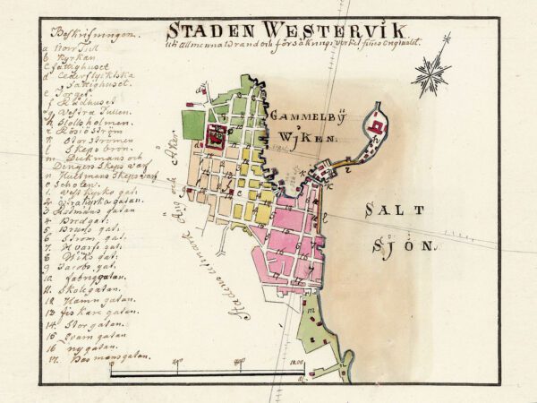 Historisk karta över Staden Västervik