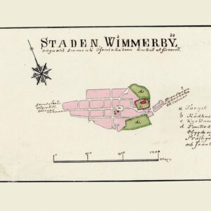 Historisk karta över staden Vimmerby