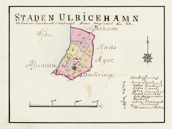 Historisk karta över staden Ulricehamn