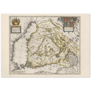 Historisk karta över Finland 1600-tal