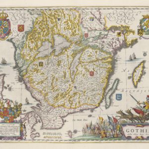 Historisk karta över Götaland 1600-tal