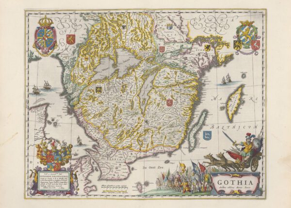 Historisk karta över Götaland 1600-tal