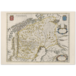Historisk karta över Norra Sverige 1600-tal