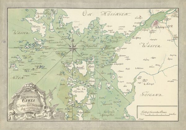 Historisk karta över Göteborgs skärgård 1700-tal