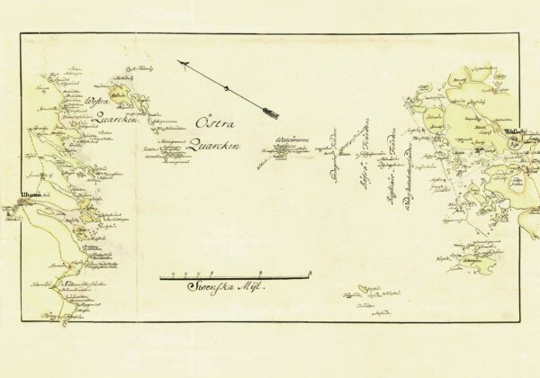 Historisk karta över Bottenhavet och Bottenviken