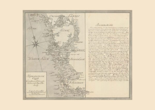 Historisk karta över kusten Orust-Göteborg - 1700-tal