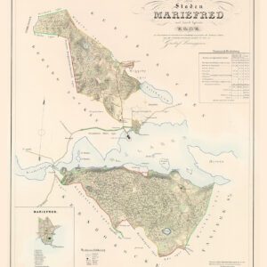 Historisk karta över Mariefred 1857