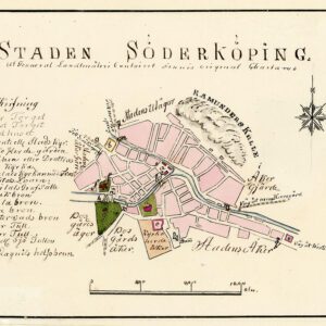 Historisk karta över staden Söderköping
