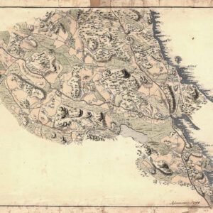 Historisk karta över trakten mellan Spånga kyrka och Ulriksdal 1799