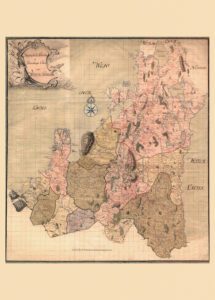 Historisk karta över Skaraborg 1700
