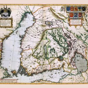 Historisk karta över Finland 1662.
